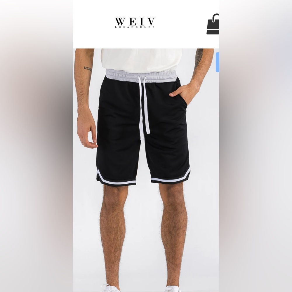 🔥NWT MENS SPORTS SHORT SIZE 3x / BLACK & WHITE.  OPEN TO OFFERS